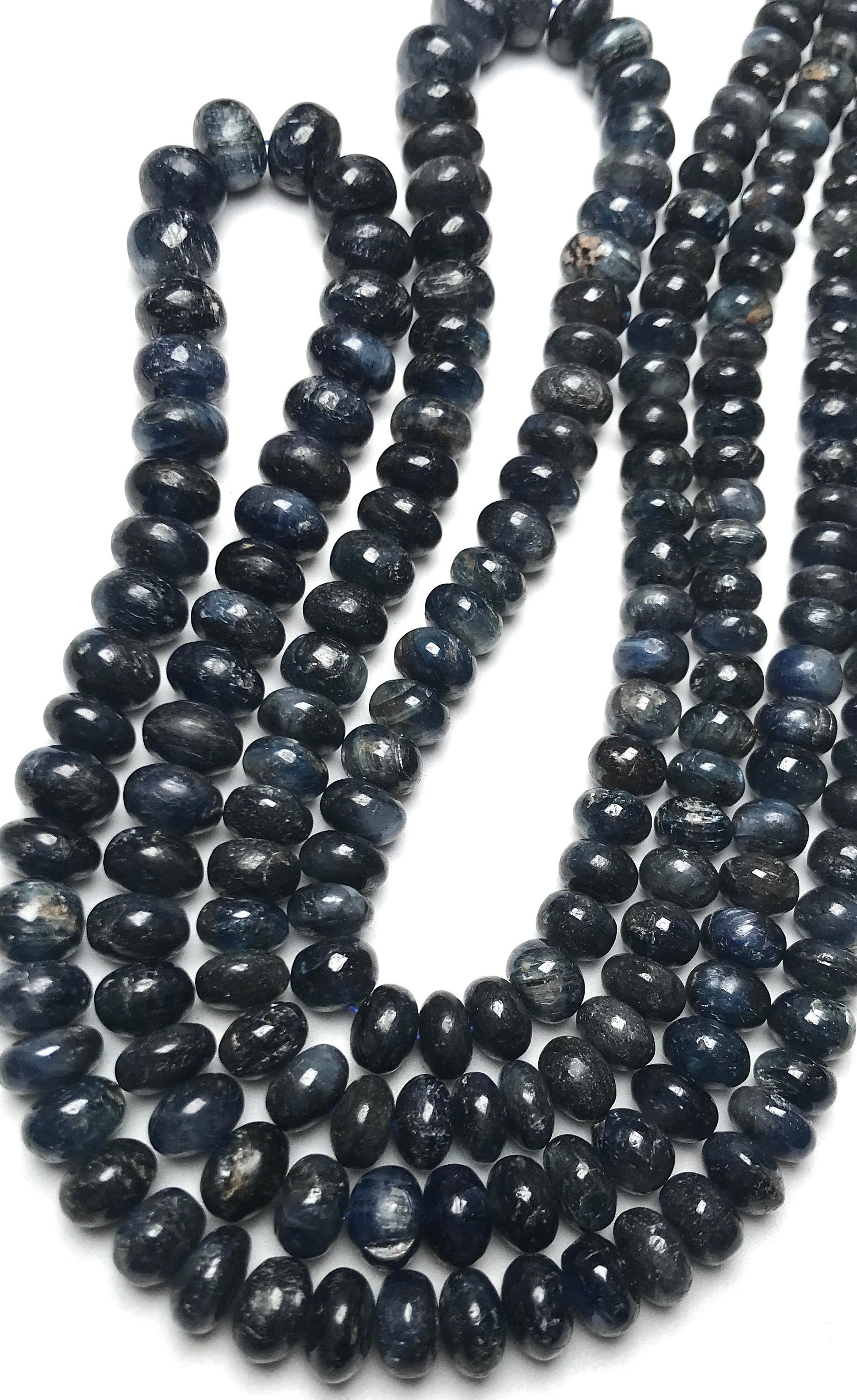 Natural Top Quality Kyanite Plain Rondelle Size 6-9 Mm Gemstone Beads, 22 Inch Strand An Amazing Item For Making Jewelry, Craft Making Beads Natural Top Quality Kyanite Plain Rondelle Size 6-9 Mm Gemstone Beads, 22 Inch Strand An Amazing Item For Making Jewelry, Craft Making Beads