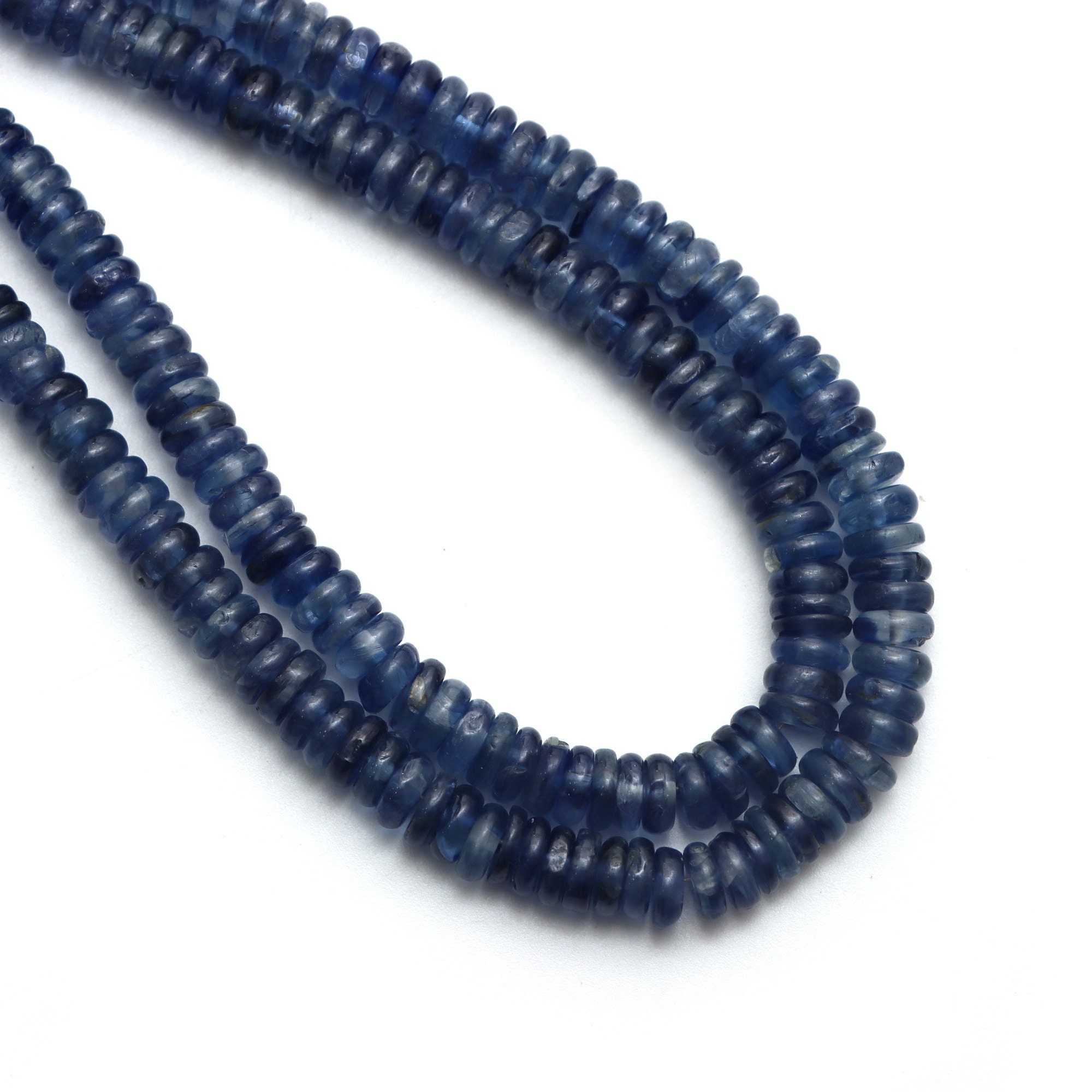 Kyanite Smooth Tyre Beads, 5.5 Mm To 6.5 Mm, Blue Kyanite Wheels, Kyanite Jewelry Making Beads, 8 Inch / 18 Inch, Price Per Strand Kyanite Smooth Tyre Beads, 5.5 Mm To 6.5 Mm, Blue Kyanite Wheels, Kyanite Jewelry Making Beads, 8 Inch / 18 Inch, Price Per Strand