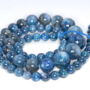 6-14mm Kyanite Gemstone Grade A Dark Blue Gradated Round Loose Beads 19 Inch Full Strand (80004519-918) 6-14mm Kyanite Gemstone Grade A Dark Blue Gradated Round Loose Beads 19 Inch Full Strand (80004519-918)