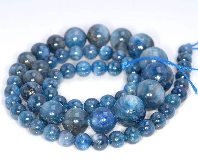 6-14mm Kyanite Gemstone Grade A Dark Blue Gradated Round Loose Beads 19 Inch Full Strand (80004519-918) 6-14mm Kyanite Gemstone Grade A Dark Blue Gradated Round Loose Beads 19 Inch Full Strand (80004519-918)
