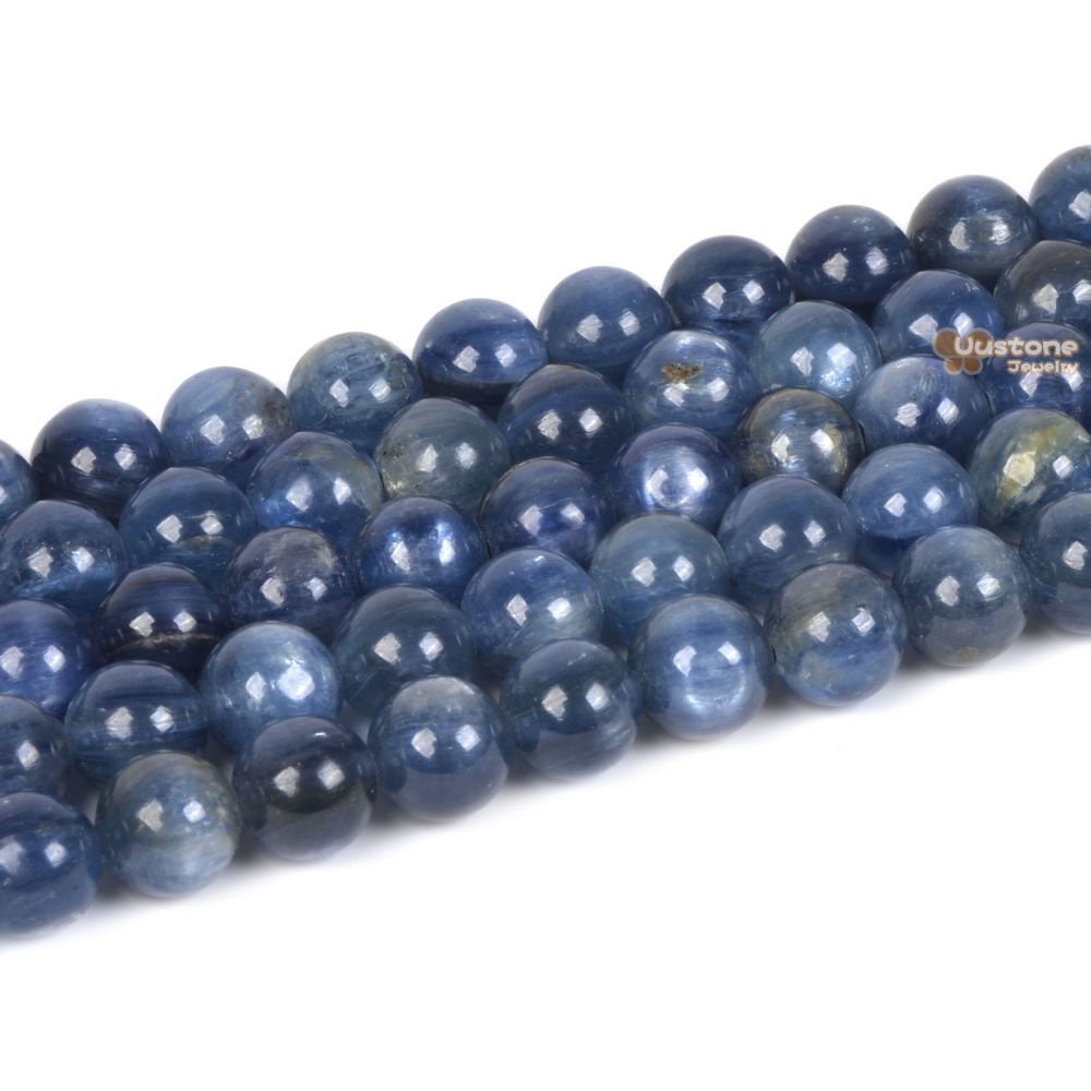 8mm188 Natural A Grade Kyanite Round Ball Loose Gemstone Beads 16" 8mm188 Natural A Grade Kyanite Round Ball Loose Gemstone Beads 16"
