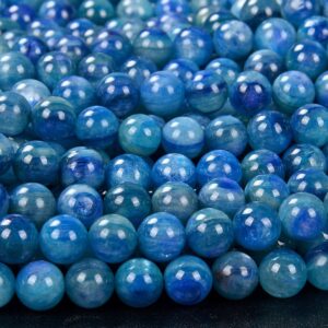 Kyanite Gemstone Grade AAA Round 5MM 6MM 7MM 8MM 9MM 10MM 11MM 12MM 13MM 14MM Loose Beads 7 inch Half Strand (D143)