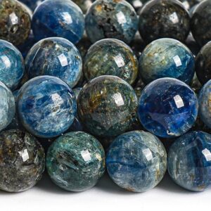 Genuine Natural Kyanite Gemstone Beads 7-8MM Green Blue Round A Quality Loose Beads (116125) Genuine Natural Kyanite Gemstone Beads 7-8MM Green Blue Round A Quality Loose Beads (116125)