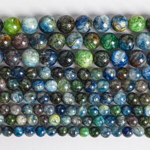 Genuine Natural Kyanite Gemstone Beads 7MM Green Blue Round A Quality Loose Beads (116124) Genuine Natural Kyanite Gemstone Beads 7MM Green Blue Round A Quality Loose Beads (116124)
