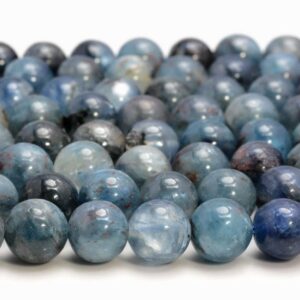 Genuine Natural Kyanite Gemstone Blue Translucent 6mm 7mm 8mm 9mm 10mm 11mm Round Loose Beads 15.5 inch Full Strand (A248)