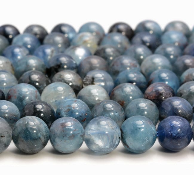 Genuine Natural Kyanite Gemstone Blue Translucent 6mm 7mm 8mm 9mm 10mm 11mm Round Loose Beads 15.5 Inch Full Strand (a248)