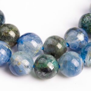 Genuine Natural Kyanite Gemstone Beads 5-6MM Deep Green Blue Round A Quality Loose Beads (116127) Genuine Natural Kyanite Gemstone Beads 5-6MM Deep Green Blue Round A Quality Loose Beads (116127)