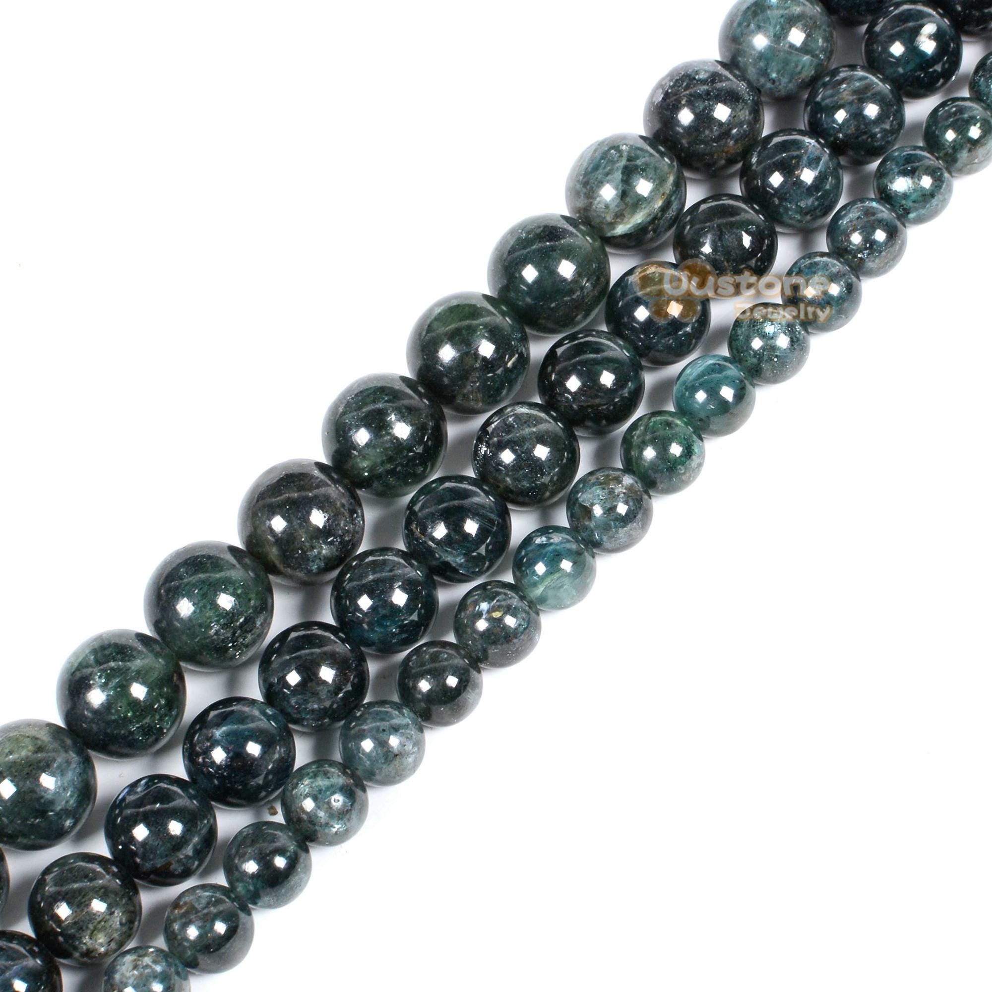 Green Kyanite Round Loose Gemstone Beads 6mm 8mm 10mm Green Kyanite Round Loose Gemstone Beads 6mm 8mm 10mm