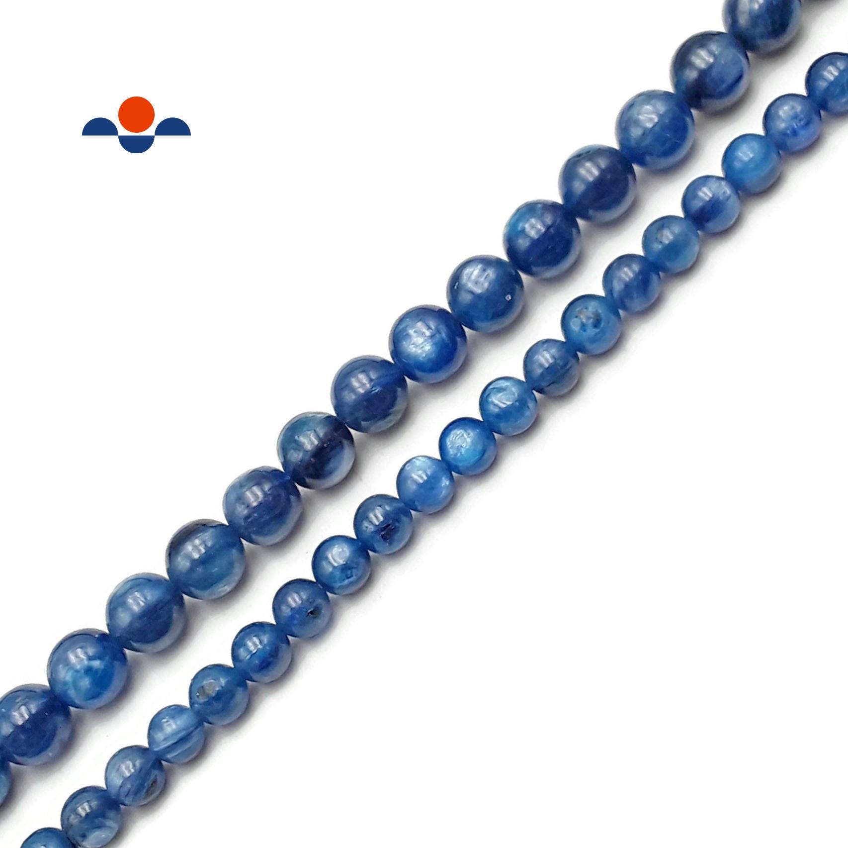 High Quality Natural Kyanite Smooth Round Beads 4mm 6mm 8mm 10mm 15.5" Strand High Quality Natural Kyanite Smooth Round Beads 4mm 6mm 8mm 10mm 15.5" Strand