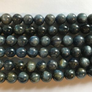 natural kyanite 7 , 9 , 11 , 12 , 13mm round gemstone beads--7.5" natural kyanite 7 , 9 , 11 , 12 , 13mm round gemstone beads--7.5"