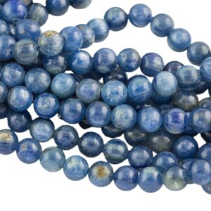 Natural Kyanite Beads, Round, Full Strand 8mm, 10mm Aaa Quality Smooth Gemstone Beads