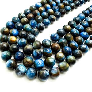 Natural Blue Kyanite Gemstone Beads: Polished Round, High Quality South Africa Kyanite (6mm 8mm 10mm) - Rn190 Natural Blue Kyanite Gemstone Beads: Polished Round, High Quality South Africa Kyanite (6mm 8mm 10mm) - Rn190