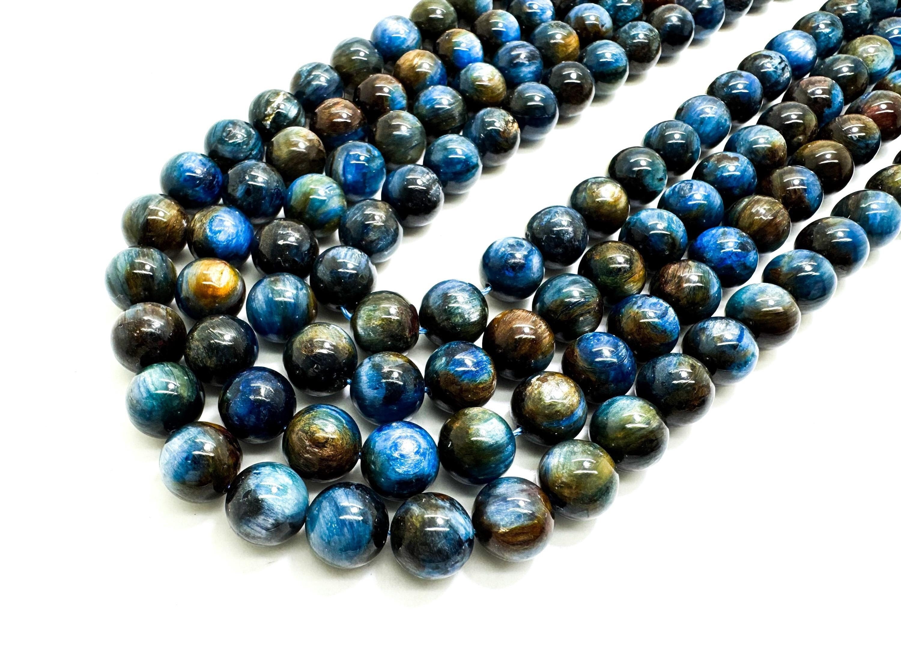 Natural Blue Kyanite Gemstone Beads: Polished Round, High Quality South Africa Kyanite (6mm 8mm 10mm) - Rn190 Natural Blue Kyanite Gemstone Beads: Polished Round, High Quality South Africa Kyanite (6mm 8mm 10mm) - Rn190