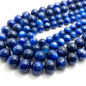 Natural Blue Kyanite High Quality Aaa Polished Smooth Round Sphere Gemstone Beads - Rn66b Natural Blue Kyanite High Quality Aaa Polished Smooth Round Sphere Gemstone Beads - Rn66b