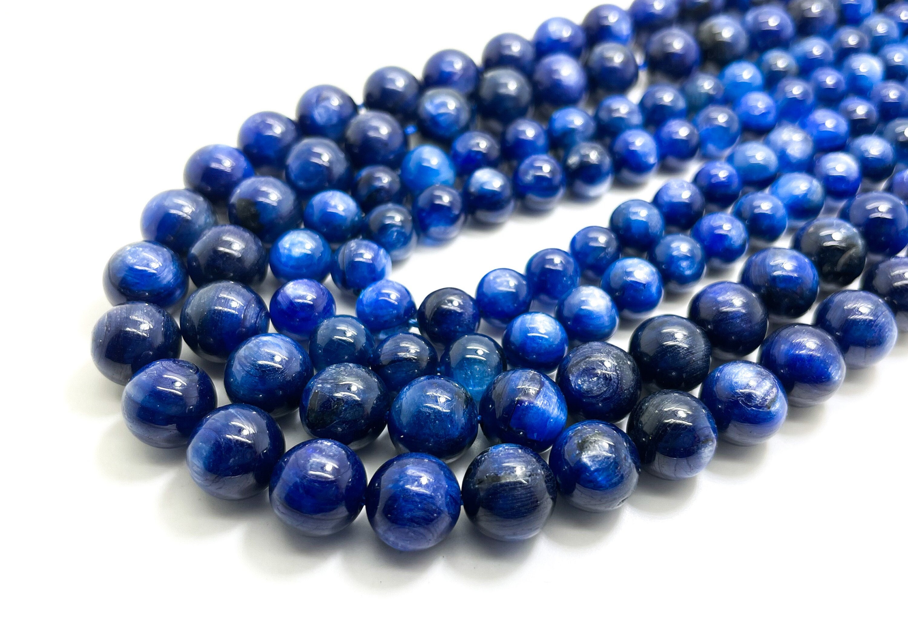 Natural Blue Kyanite High Quality Aaa Polished Smooth Round Sphere Gemstone Beads - Rn66b Natural Blue Kyanite High Quality Aaa Polished Smooth Round Sphere Gemstone Beads - Rn66b