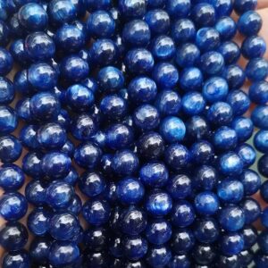 Natural Kyanite Gemstone Eye Round Beads,natural Kyanite Beads,6mm 8mm 10mm 12mm 14mm 16mm Natural Beads,blue Kyanite Beads