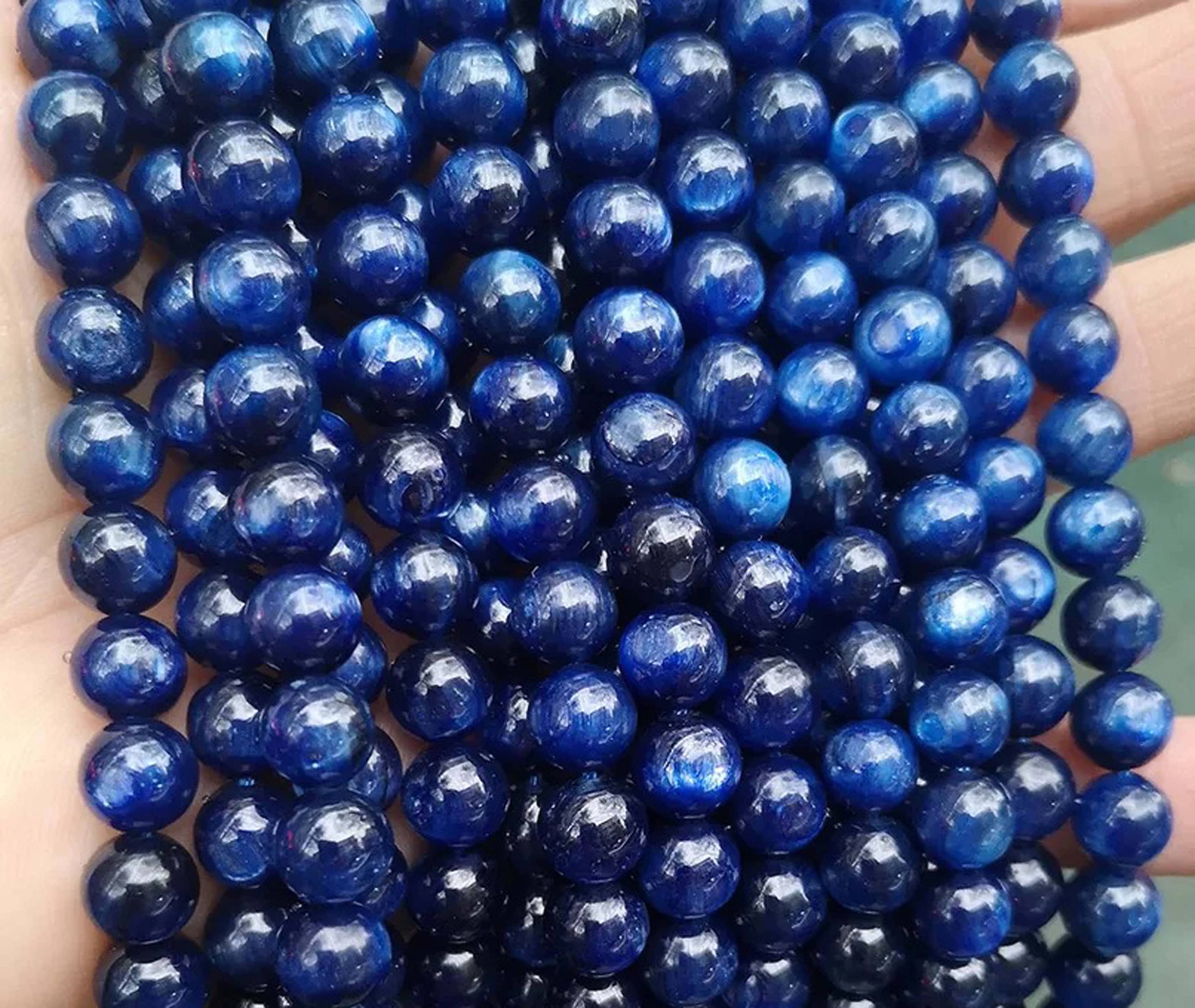 Natural Kyanite Gemstone Eye Round Beads,natural Kyanite Beads,6mm 8mm 10mm 12mm 14mm 16mm Natural Beads,blue Kyanite Beads