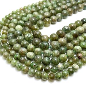Natural Green Kyanite Beads, Smooth Polished Green Kyanite 6mm 8mm 10mm Round Gemstone Beads For Jewelry Making - Rn140