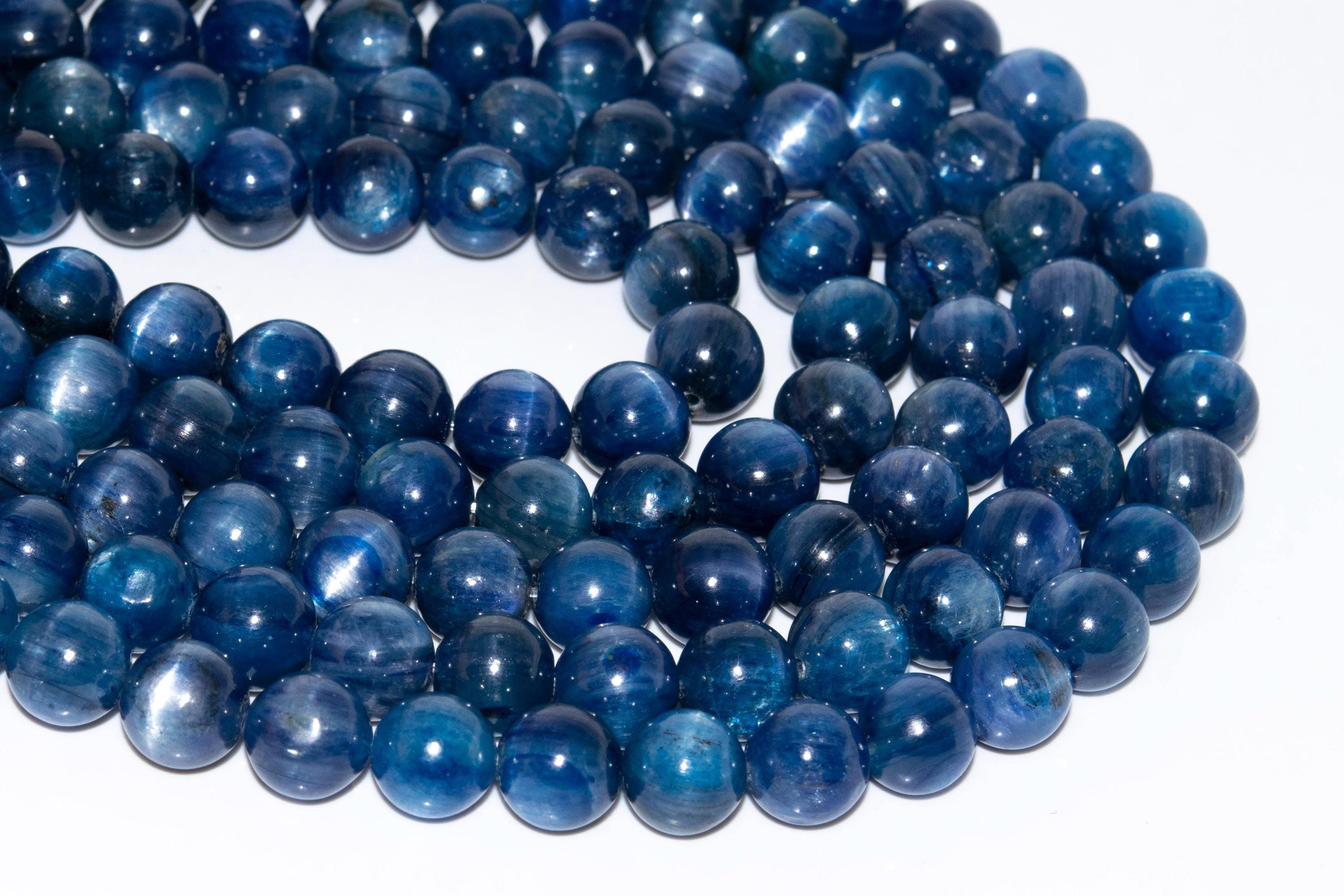 South Africa Kyanite Beads Genuine Natural Round Gemstone Beads South Africa Kyanite Beads Genuine Natural Round Gemstone Beads