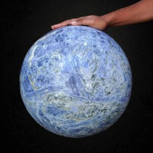 400MM Blue Kyanite Crystal Sphere: Natural Healing Stone Decor 400MM Blue Kyanite Crystal Sphere: Natural Healing Stone Decor