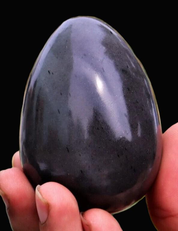 60mm Grey Kyanite Egg: Spiritual Healing Stone Crystal Decor