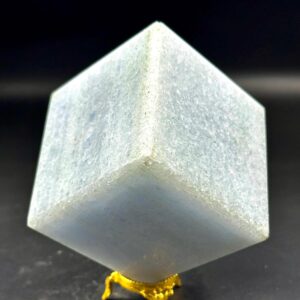BIG 73MM Blue Kyanite Cube: Sacred Geometry Crystal - Meditation, Energy Healing Stone