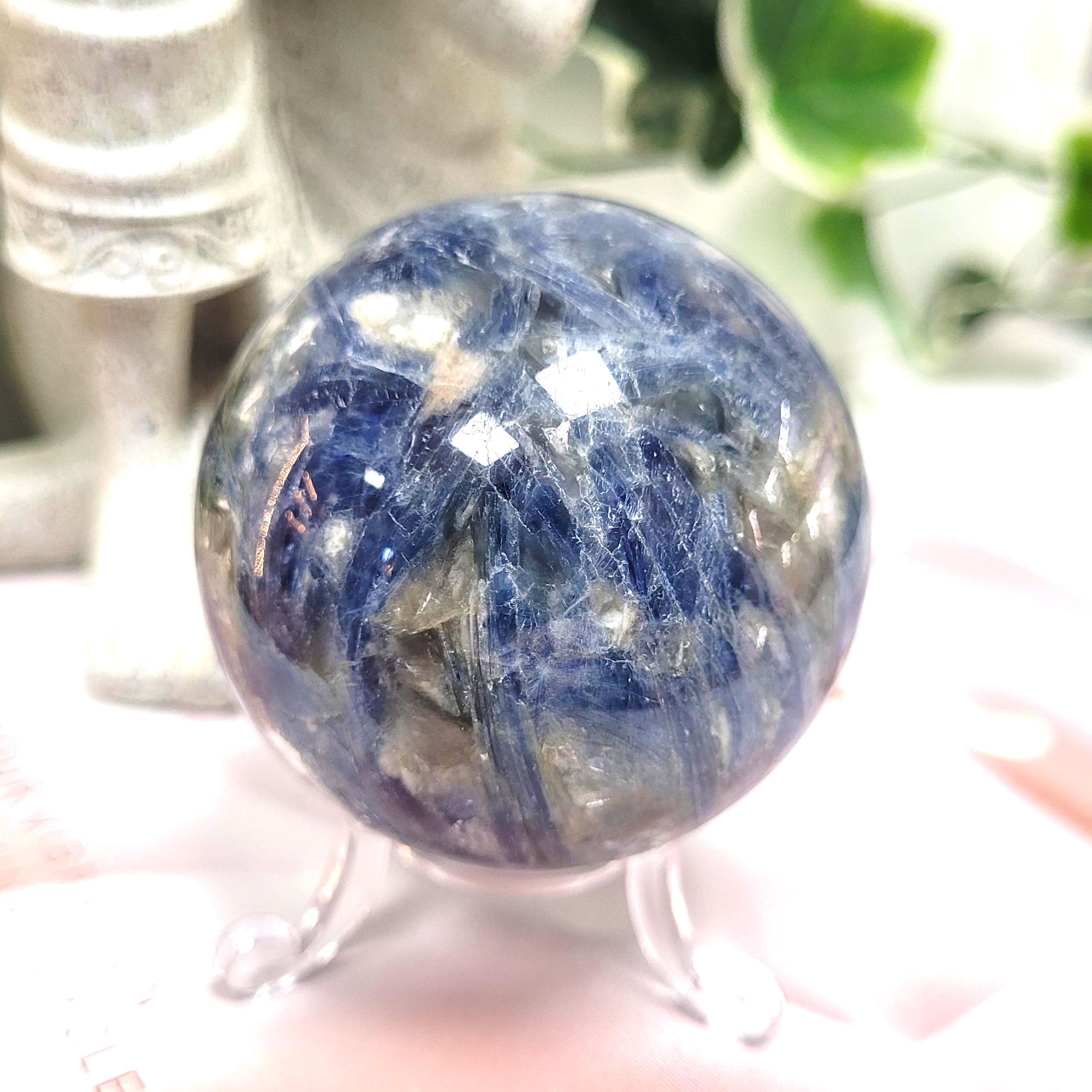 Blue Kyanite Crystal Sphere • Ethically Sourced