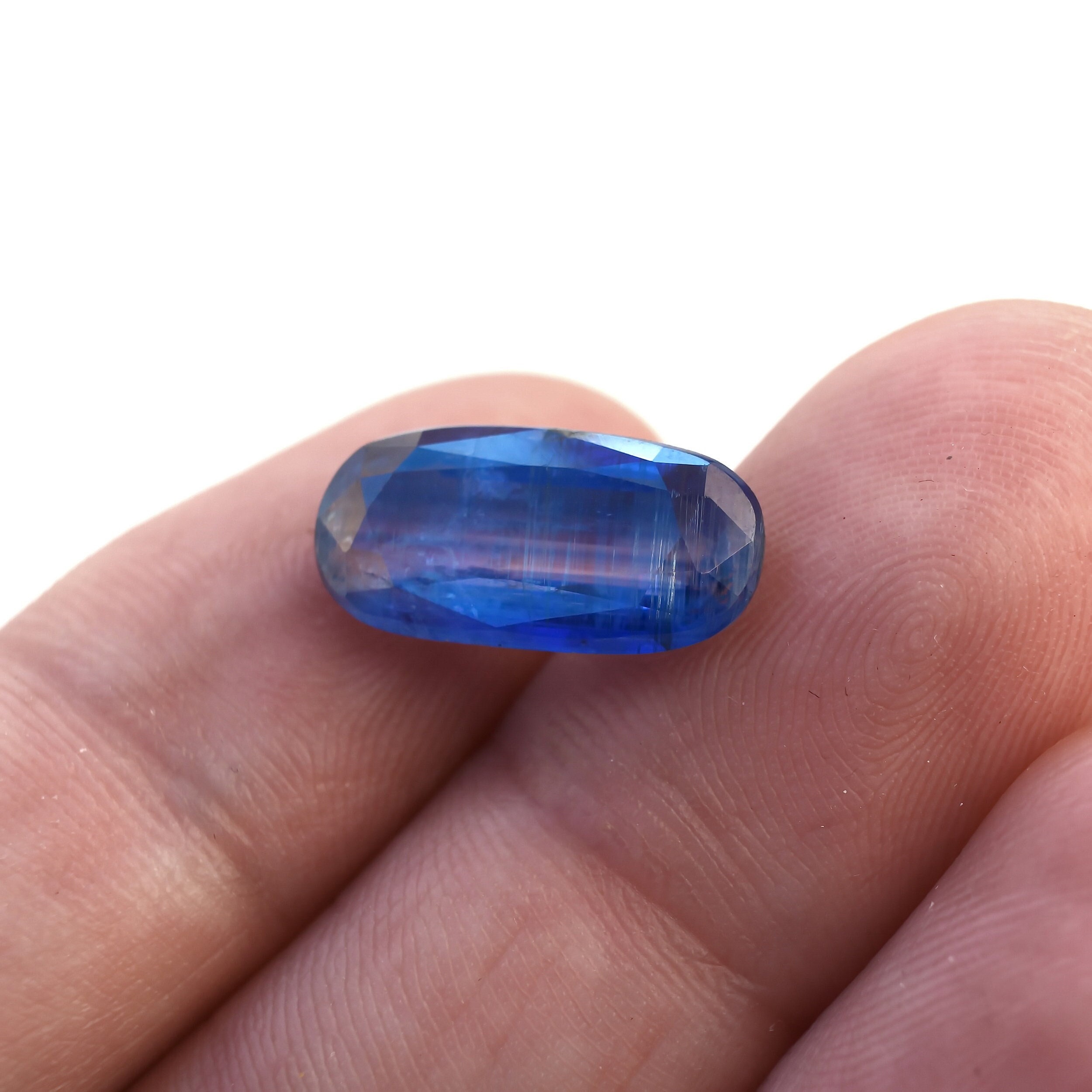 Deep Blue Kyanite Loose Gemstone 6.73ct Royal Blue Kyanite Oval Cut