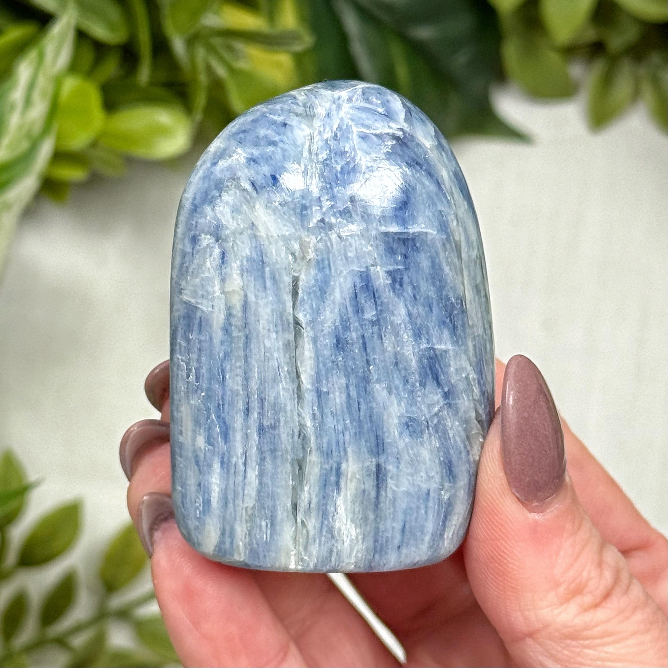 Kyanite Freeform | 149g | - #10 (polished Blue Crystal Chunk, Throat Chakra, Healing Stone, Peace)