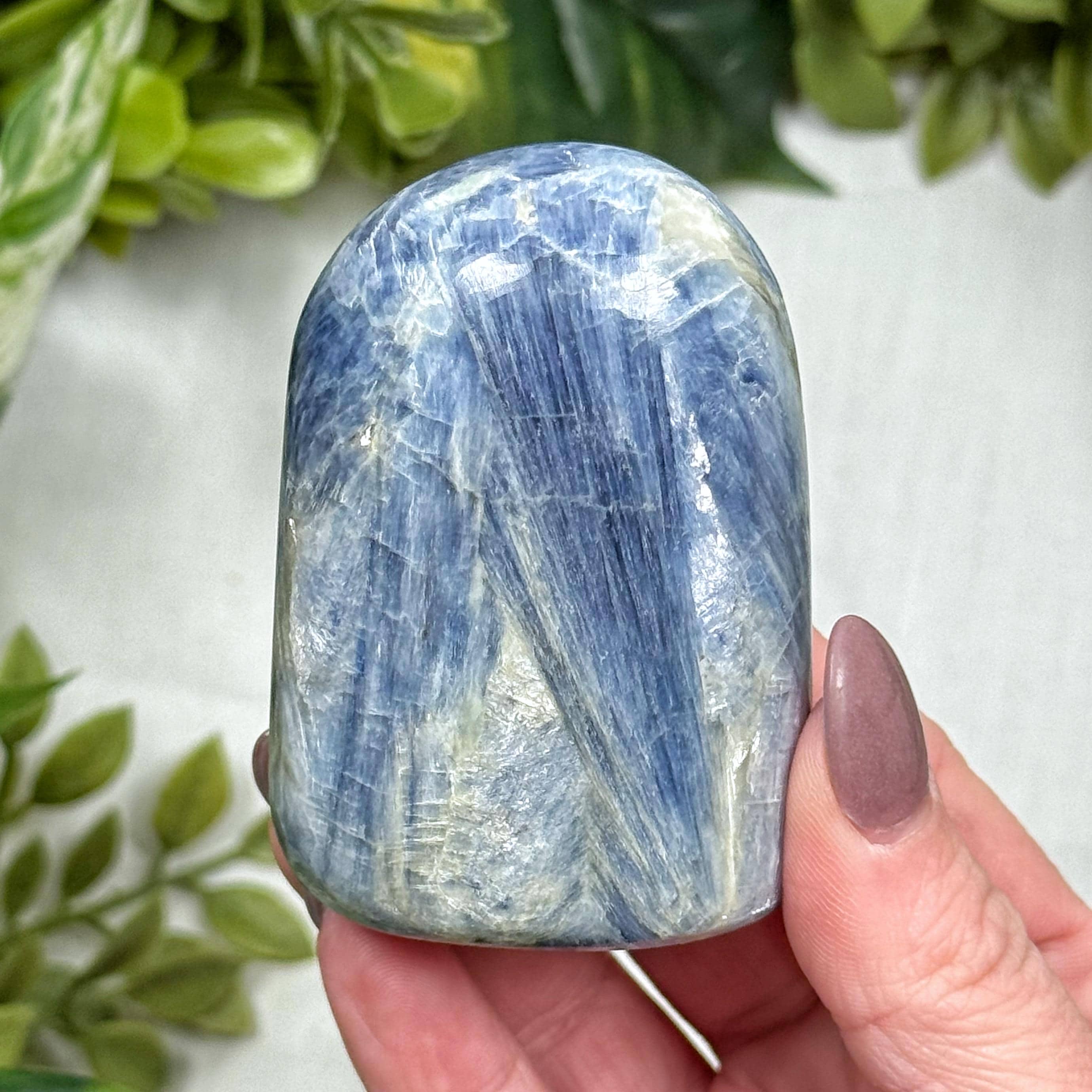 Kyanite Freeform | 189g | - #11 (polished Blue Crystal Chunk, Throat Chakra, Healing Stone, Peace)