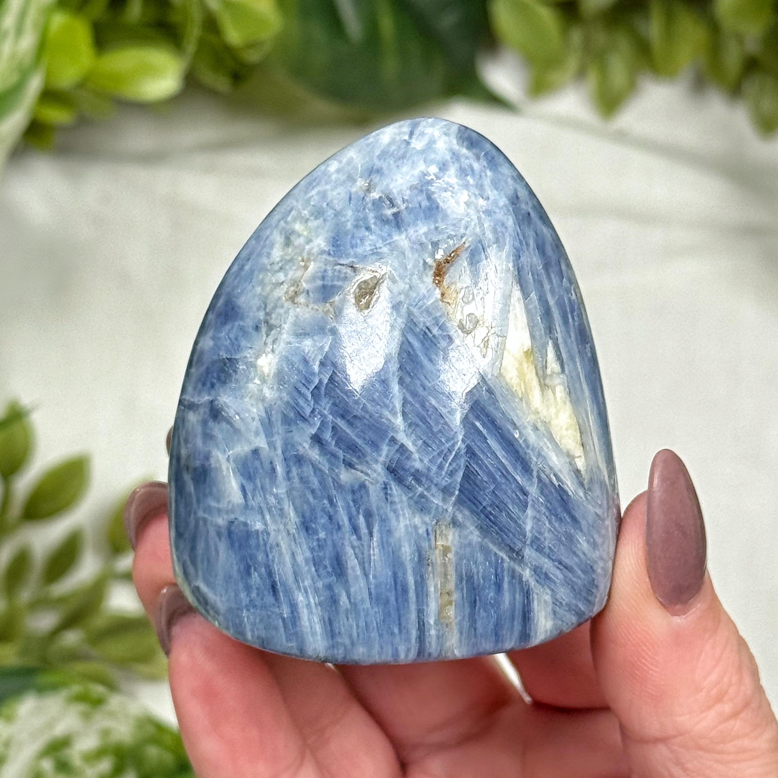 Kyanite Freeform | 187g | - #5 (polished Blue Crystal Chunk, Throat Chakra, Healing Stone, Peace)