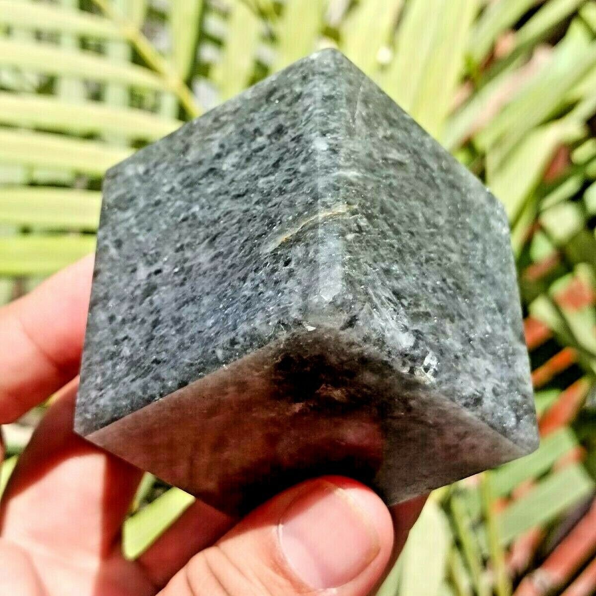 Mini Gray Kyanite Crystal Cube: 50mm Meditation Stone