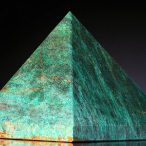 Green Kyanite Crystal Pyramid: Chakra Balancing Meditation Stone, 150MM