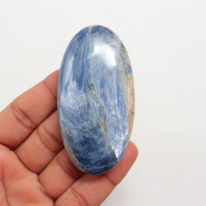 High Quality Blue Kyanite Palm Stone, Natural Silvery Blue Kyanite, Communication Stone, Blue Kyanite Gemstone For Rebalance, Throat Chakra