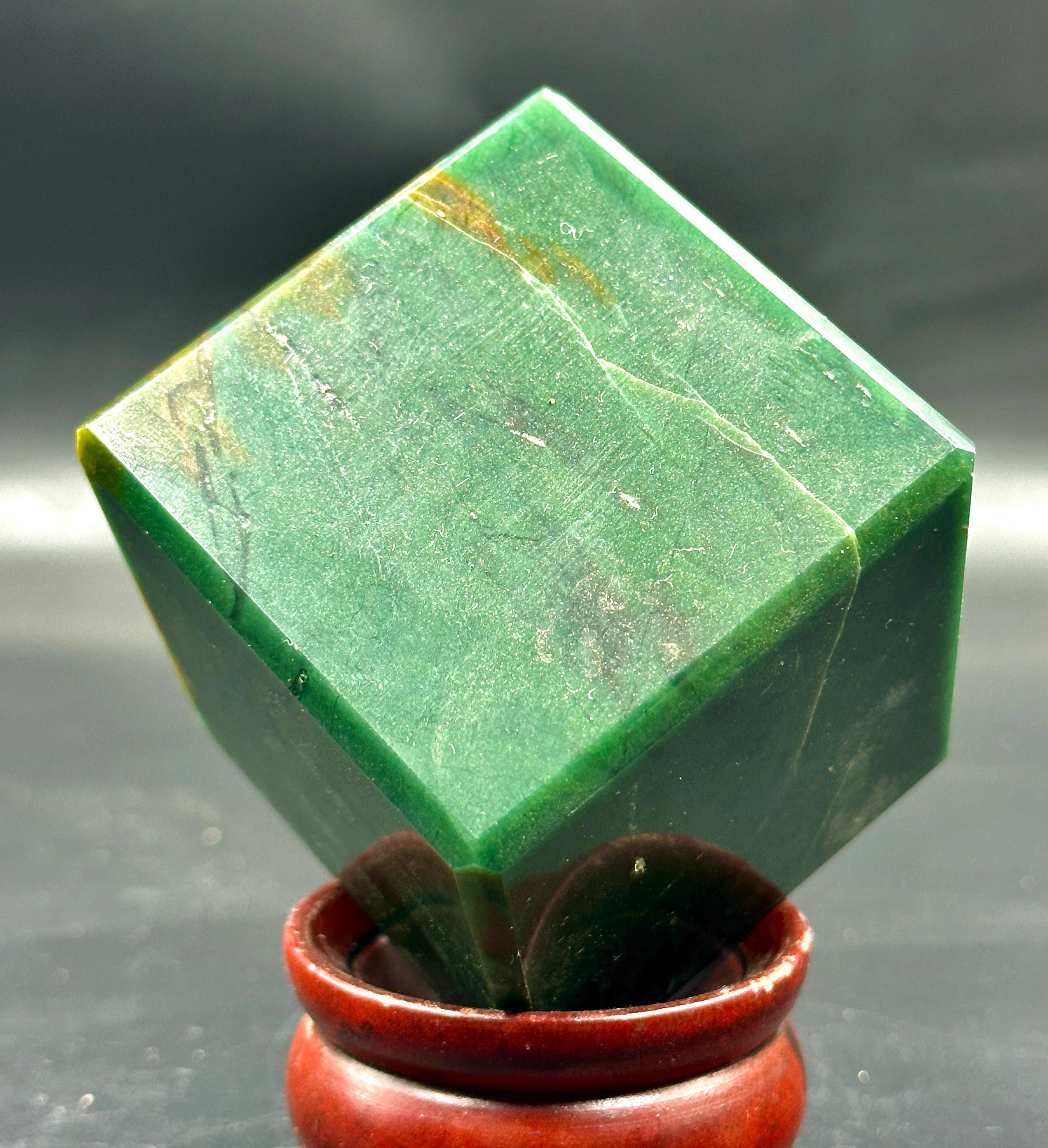 Huge 62mm Green Kyanite Cube: Metaphysical Reiki Stone, Home Decor ( 640 Grams)
