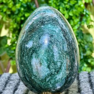 Large 110MM Green Kyanite Healing Stone Egg: Chakra Power Stone