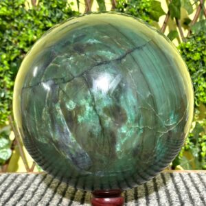 Large Green Kyanite Crystal Sphere: 255MM Healing Stone Ball