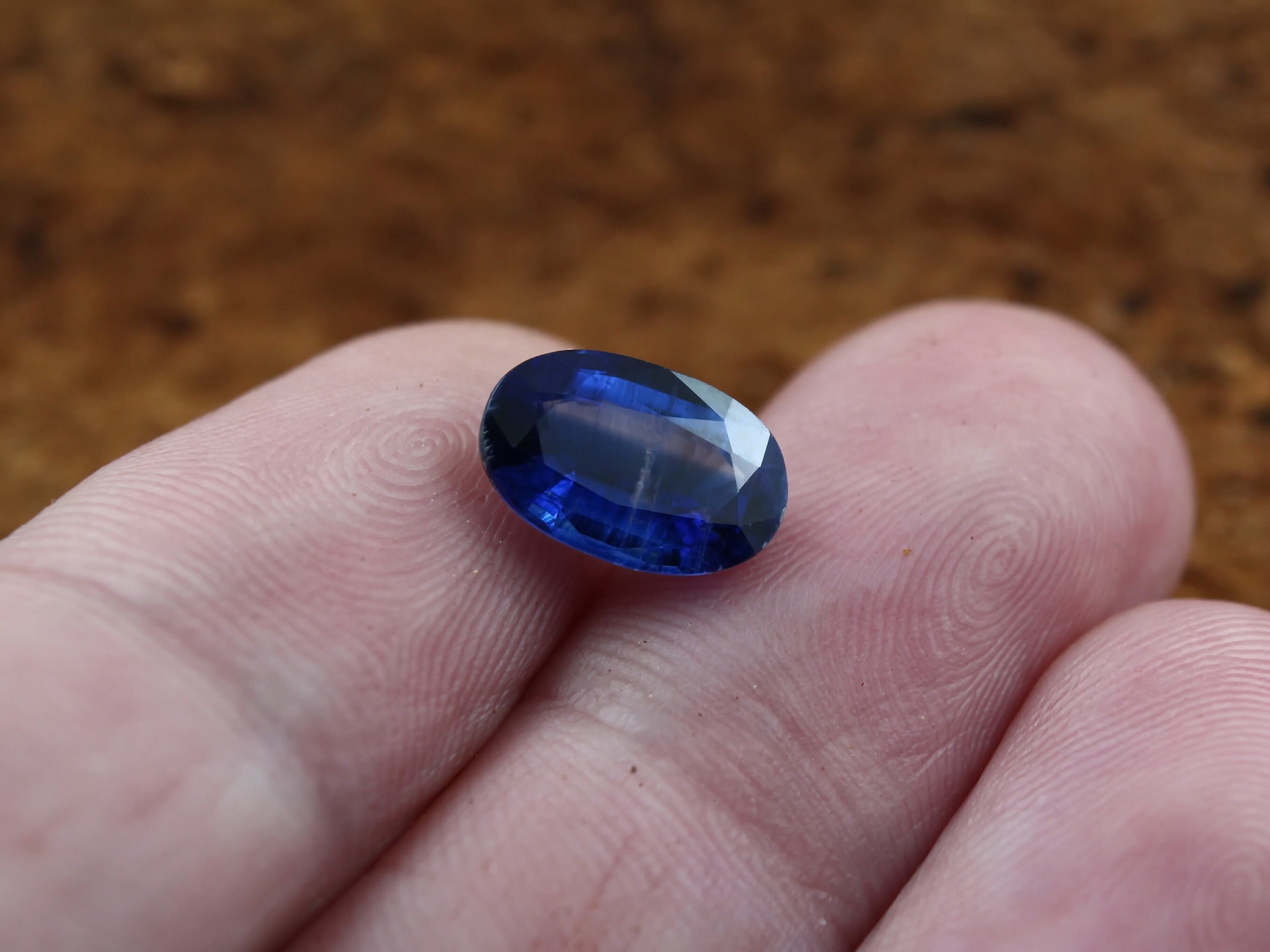 Royal Blue Kyanite Loose Stone 3.13ct Natural Oval Faceted Gemstone 7x11mm