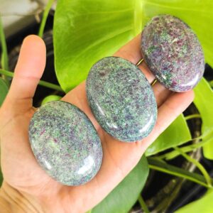 Ruby In Fuchsite With Kyanite Palm Stone