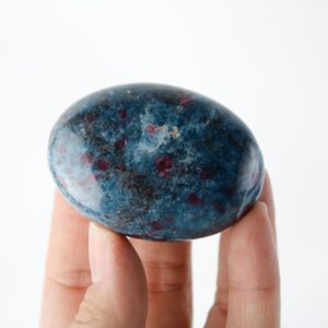 Ruby in Kyanite Polished Mini Palm Stone with Fuchsite