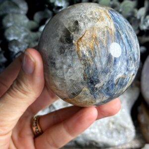 Kyanite Sphere Golden Healer Mix