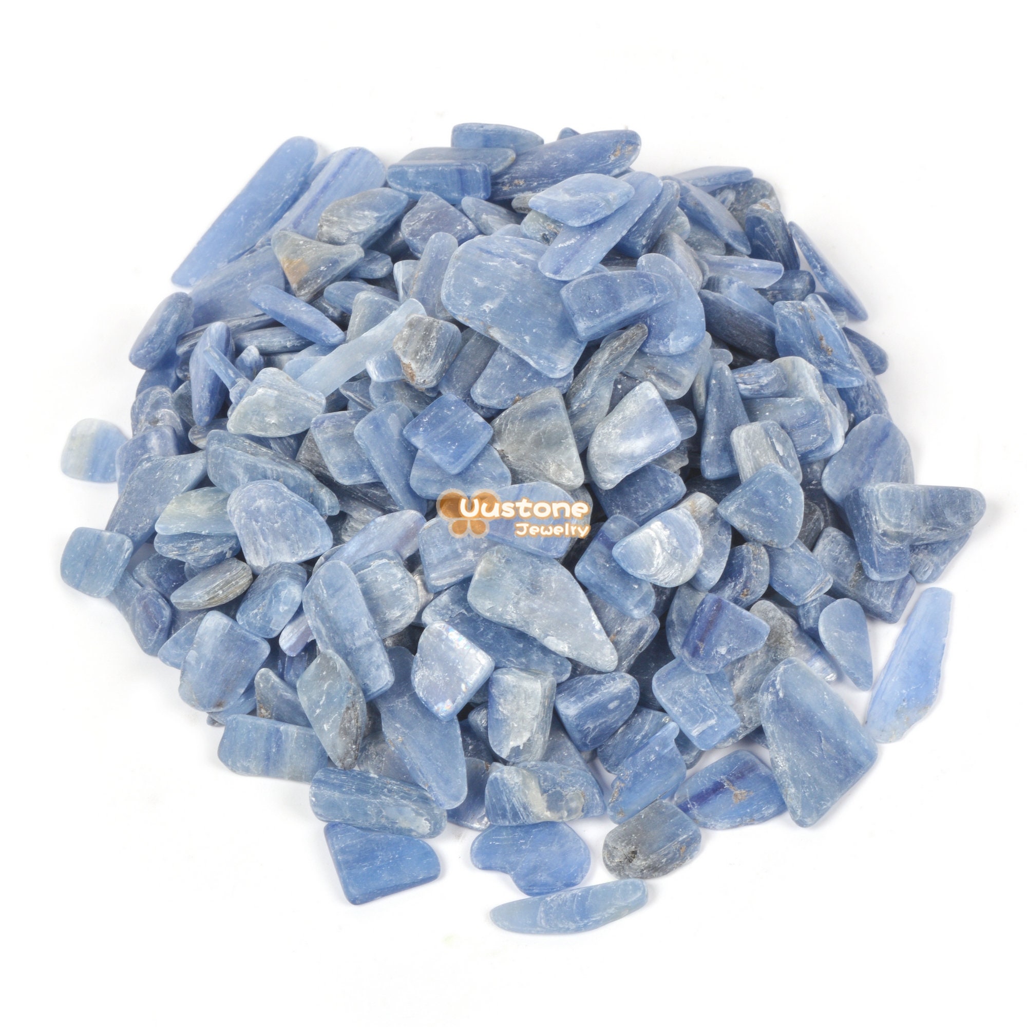 100 Grams Big Kyanite Tumbled Chips Polished Crushed Stone Crystal Healing Embellishments