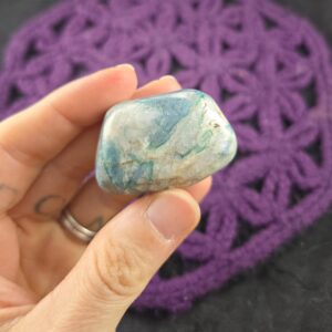 Natural Blue Green Kyanite Tumbled Stone Crystal Palm Crystals Pakistan
