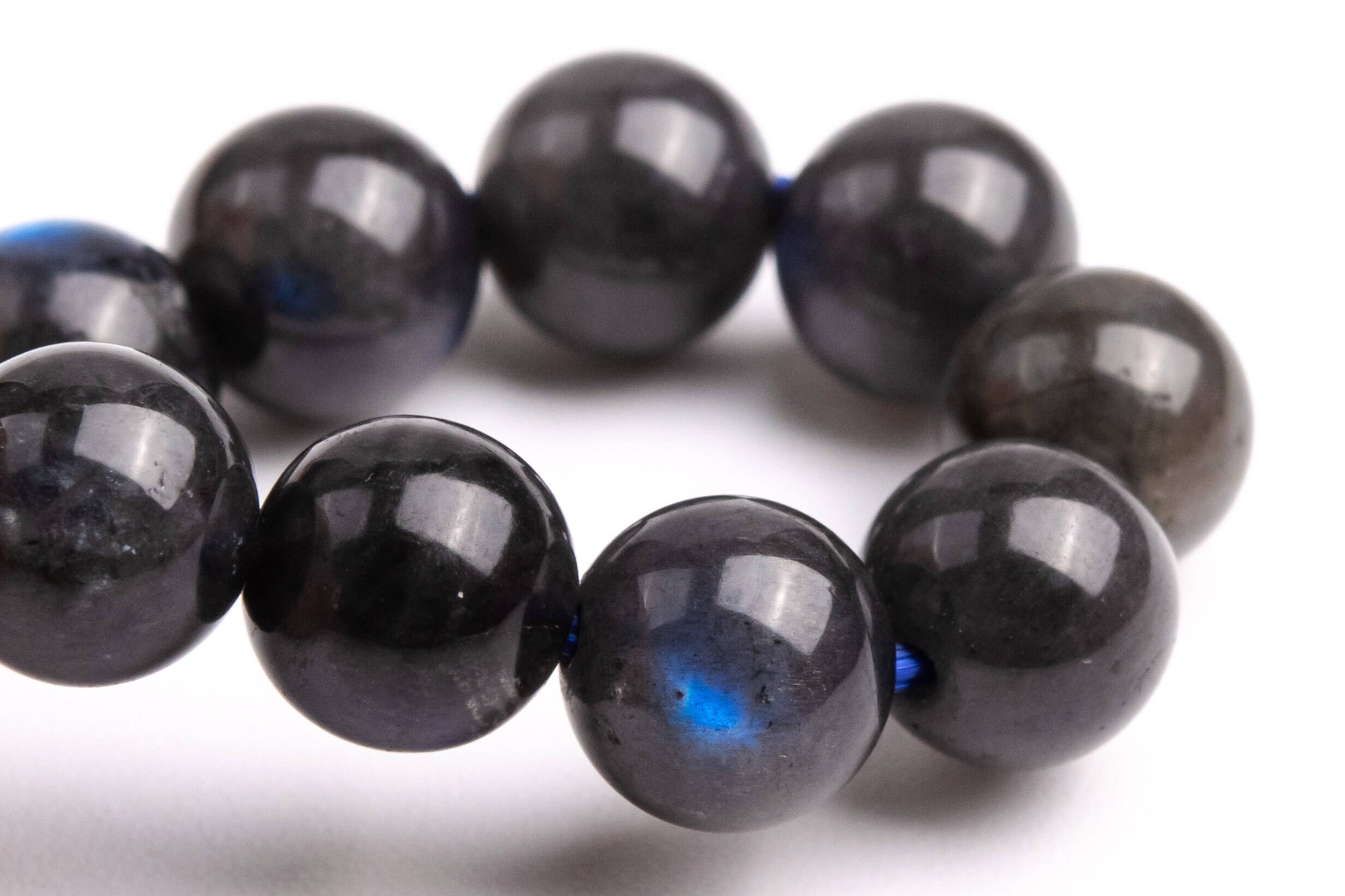 7mm Black Labradorite Beads Bracelet Grade A+ Genuine Natural Round Gemstone 7" (123807h-3837) 7mm Black Labradorite Beads Bracelet Grade A+ Genuine Natural Round Gemstone 7" (123807h-3837)