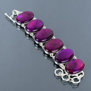 Purple Fire Labradorite Bracelet: Handmade 925 Sterling Silver Adjustable Jewelry Purple Fire Labradorite Bracelet: Handmade 925 Sterling Silver Adjustable Jewelry