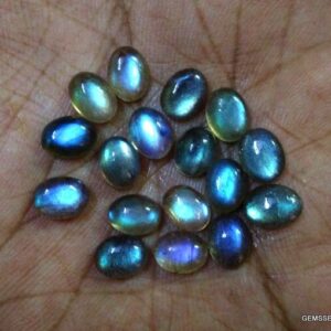 10 Aaa Labradorite Cabochons: Gray Oval Gemstones (6x8mm) 10 Aaa Labradorite Cabochons: Gray Oval Gemstones (6x8mm)