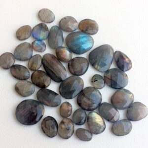 11-22mm Labradorite Rose Cut Free Form Cabochons, Labradorite Flat Back Cabochons, Faceted Labradorite For Jewelry (5pcs To 10pc Options) 11-22mm Labradorite Rose Cut Free Form Cabochons, Labradorite Flat Back Cabochons, Faceted Labradorite For Jewelry (5pcs To 10pc Options)