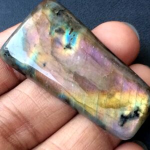 22x42mm Labradorite Plain Fancy Shape Cabochon, Rare Purple Fire Labradorite Gemstones, 1 Pc Purple Labradorite For Jewelry - Ks3217