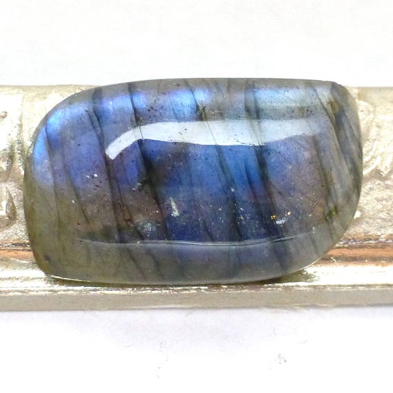 25.875 Carats Labradorite Cabochon Handmade Spectrolite Designer One Of A Kind Rare Unique Cut Iridescent Blue Purple