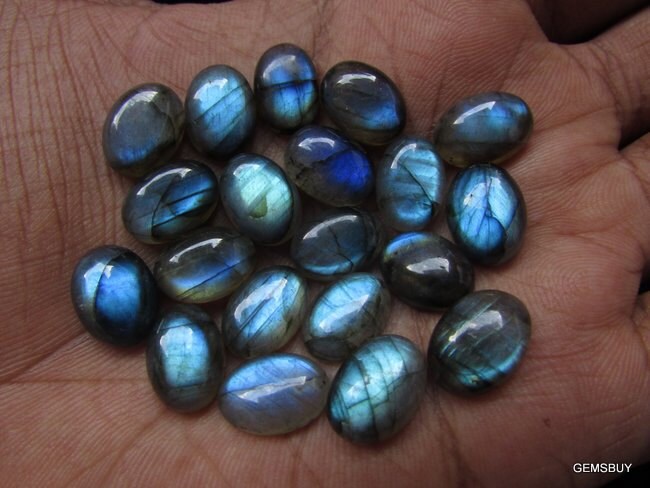 Aaa Labradorite Cabochon: 10x14mm Oval Loose Gemstone Aaa Labradorite Cabochon: 10x14mm Oval Loose Gemstone